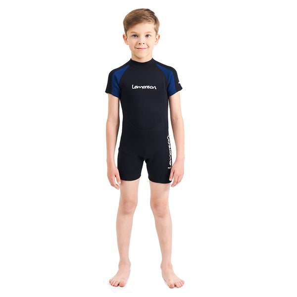 Lemorecn Wetsuits Youth Premium Neoprene 3mm Children's Shorty Swim Su